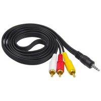 Cabo Áudio e Vídeo P2 x 3RCA 1.5m