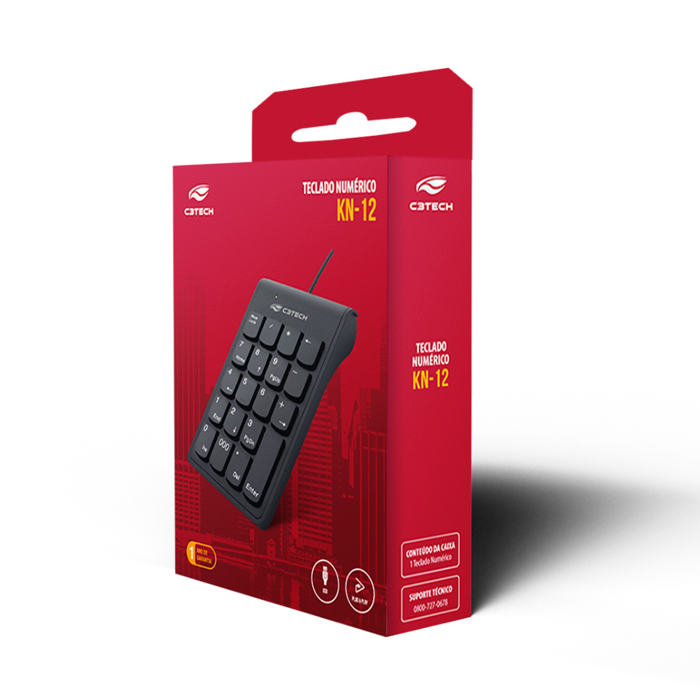 Teclado USB Numérico C3TECH KN-12 - Imagem 3