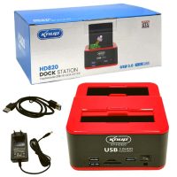 Dock Station Sata 3 + leitor de Cartão + 3 Portas USB 3.0 KP-HD820