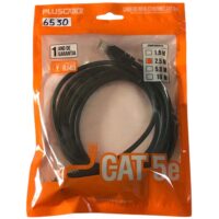 Cabo de Rede Patch Cord Cat-5e 2m Preto - Image 2