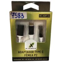 Adaptador Tipo C Macho X P2 Fêmea e Tipo C Fêmea Áudio XCEL - Image 2