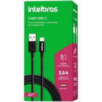 Cabo USB x Type-C Carregador de Celular 3A 1.2M Intelbras EUAC12PP