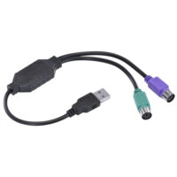 Cabo USB Para 2 PS2 Teclado + Mouse