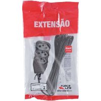 Extensão Elétrica com 3 Tomadas Tripolar 3m Preto - Image 3