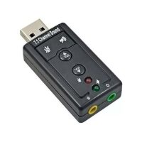 Adaptador de Som USB 7.1 Canais com 2 Saídas