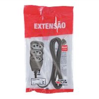 Extensão Elétrica com 3 Tomadas Tripolar 1m Preto - Image 2