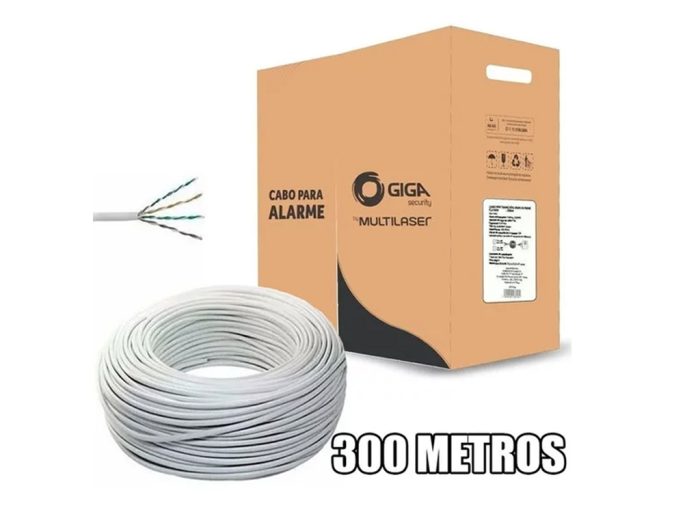 Cabo para CFTV 8 Vias Caixa com 300m Multilaser Branco