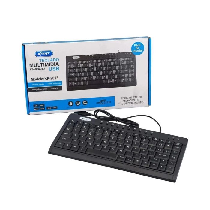 Teclado USB Mini Multimídia Knup KP-2013