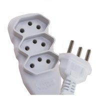 Extensão Elétrica com 3 Tomadas Tripolar 1m Branco - Image 2