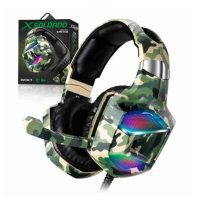 Headphone Gamer Estéreo com Microfone LED Soldado GH-X2700