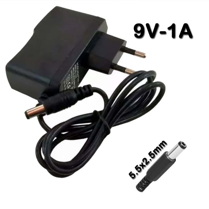 Fonte 9V 1A Pino P4 5.5×2.5mm Bivolt 9W
