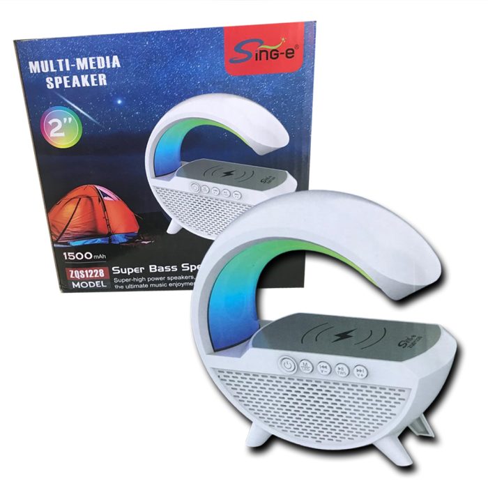 Caixa de Som Portátil Bluetooth + Carregador por indução + FM