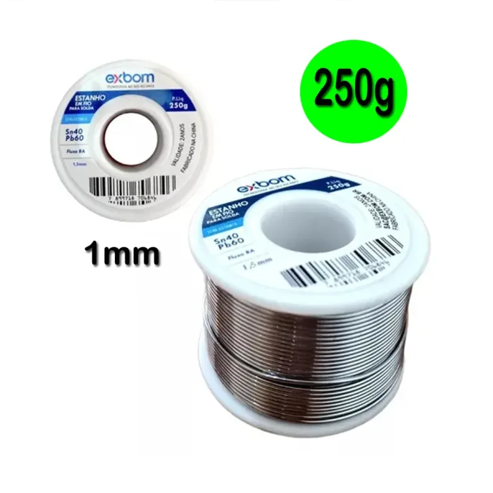Solda 1mm Rolo com 250g