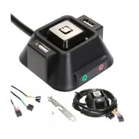 Power botão externo com HUB USB 2.0 + Áudio e microfone KP-T85 - Image 2