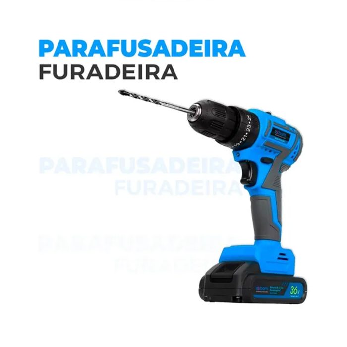 Parafusadeira e Furadeira Sem Fio Portátil 32 Ponteiras - Image 3