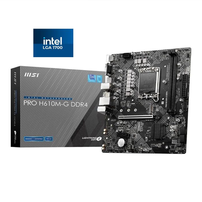 Placa Mãe Soquete 1700 MSI PRO H610M-G M2 DDR4