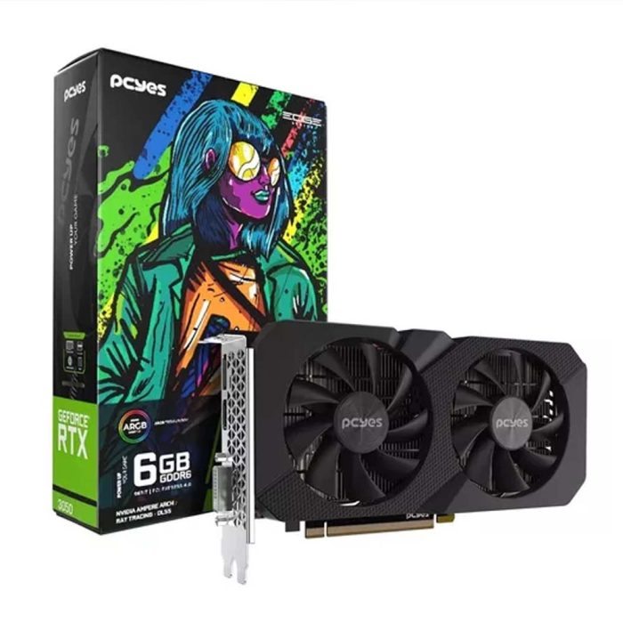 Placa de Vídeo VGA 96Bits 6Gb RTX3050 PCYES DDR6
