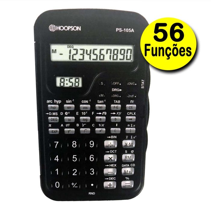 Calculadora Científica 56 Funções 12 Digitos Hoopson PS-105A