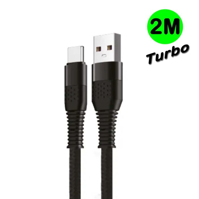 Cabo USB x Type-C Carregador de Celular 2M 6A 120W Turbo