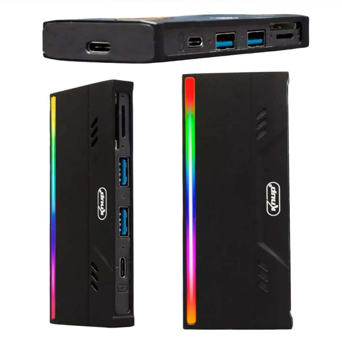 Case para SSD M2 NVME Type-c + 2 USB + Leitor de cartão KNUP HD838 - Image 3