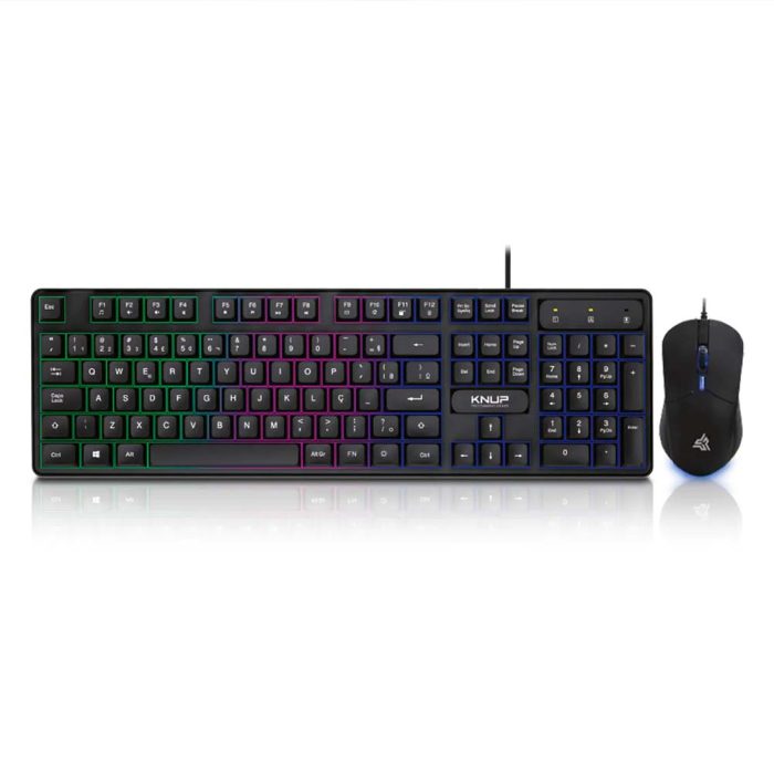 Teclado e Mouse Gamer com Fio Knup LED RGB KP-TE118 - Image 2