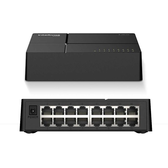 Switch para Cabo de Rede 16 Portas Fast /100 Intelbras S1116F
