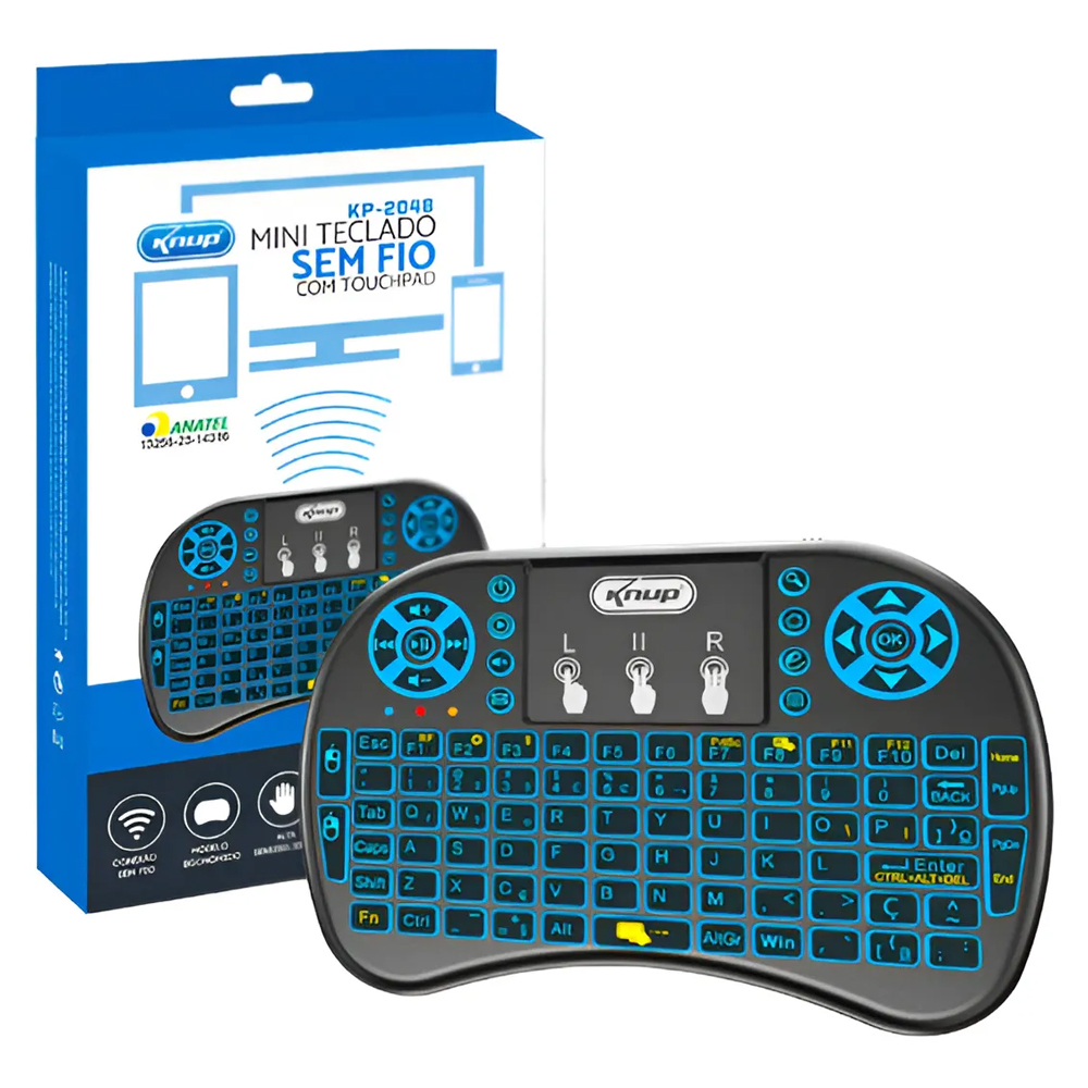 Teclado sem fio Wireless Mini para Smart TV KNUP – Quase Tudo de