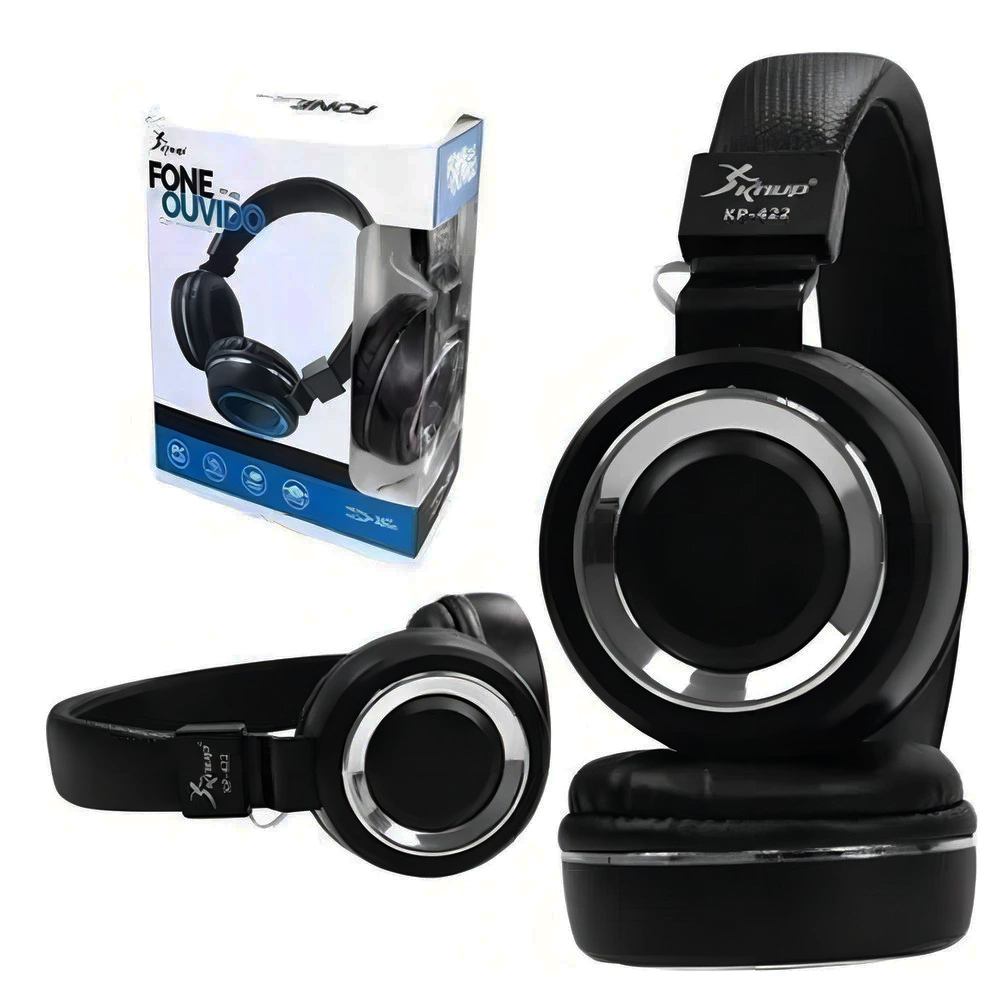Headphone com Microfone Dobravel KP-422