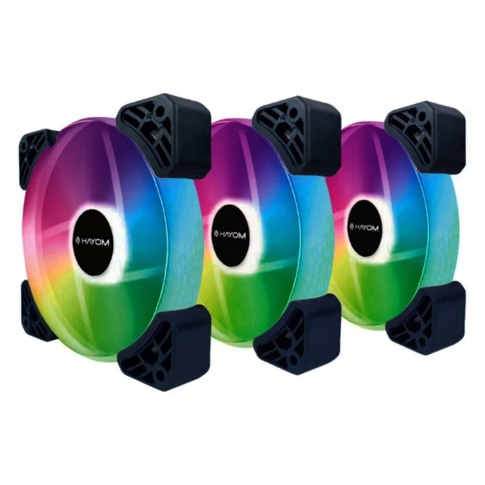 Kit 3 Cooler Fan Hayom Fc1306 RGB120mm – Sem Controladora