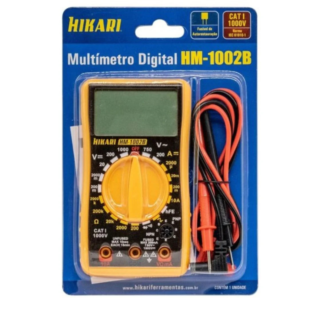 Multímetro Digital Hikari 9V HM-1002B