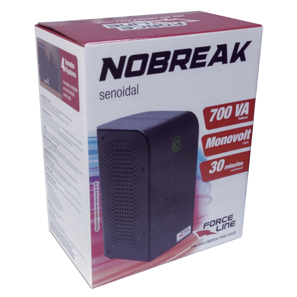 Nobreak 700VA Mono 127V Senoidal Forceline
