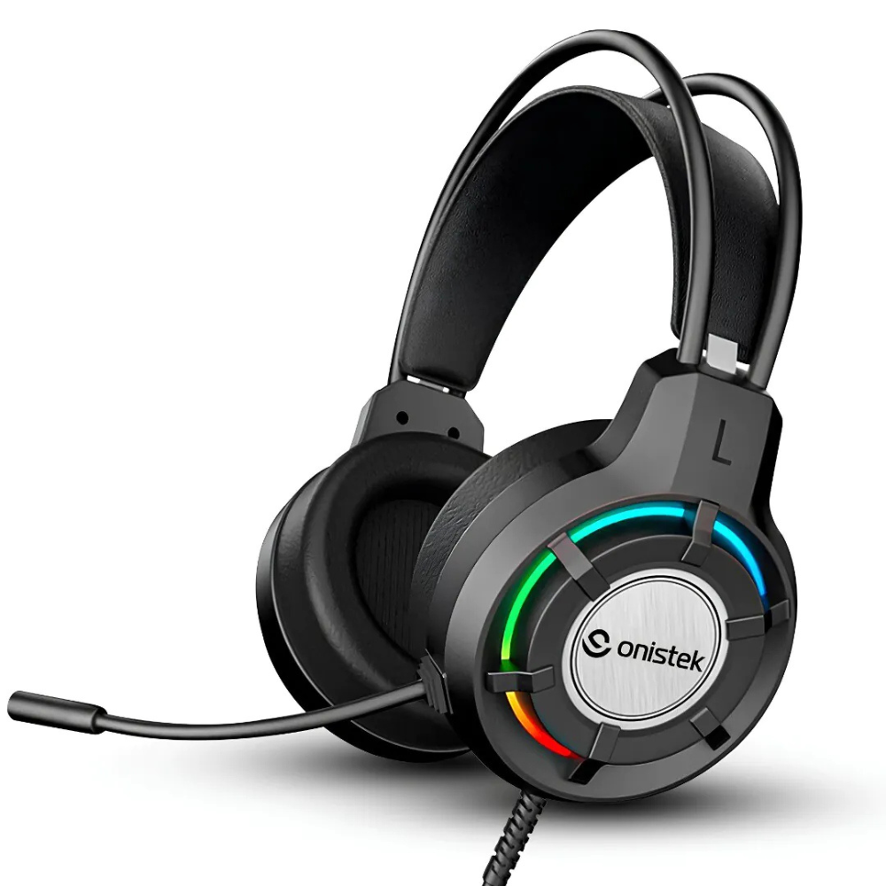 Headphone Gamer com Microfone Iluminação RGB P3 Onistek ON-FN637