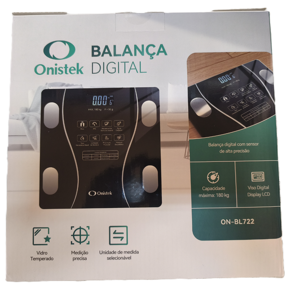 Balança Digital de Chão Até 180kg Onistek ON-BL722