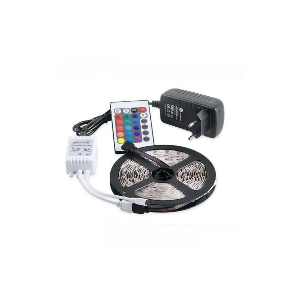 Fita de LED RGB com Controle Remoto 5M 12V ELGIN