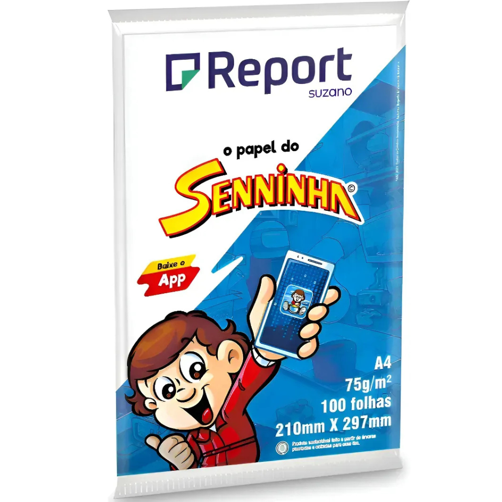 Papel A4 75g Senninha 100 folhas