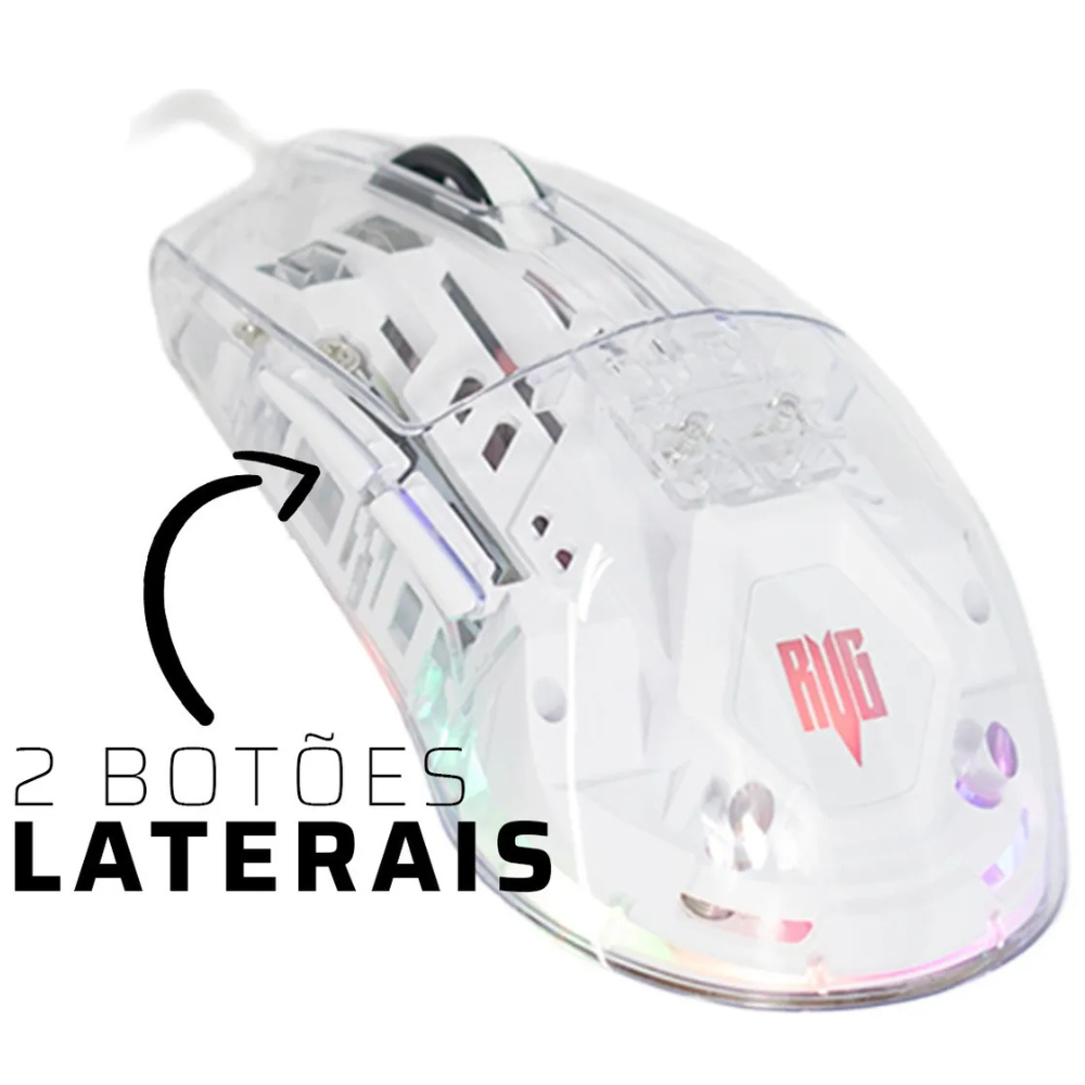 Mouse Gamer com Fio USB RGB 12800DPI MO-TGR004 - Imagem 4