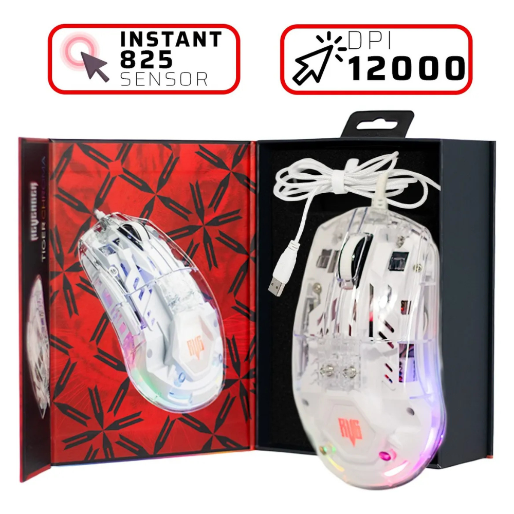 Mouse Gamer com Fio USB RGB 12800DPI MO-TGR004 - Imagem 6