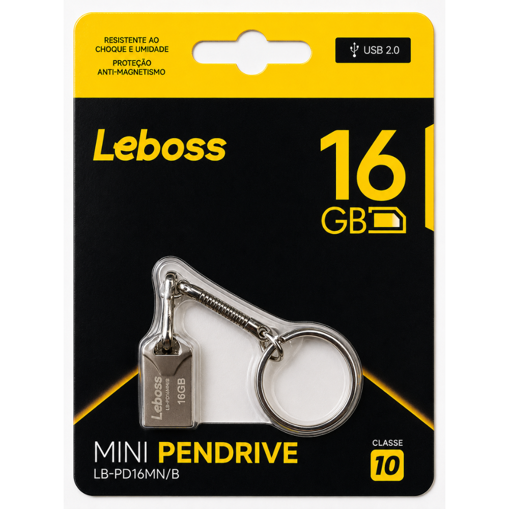 Pendrive Mini 16Gb Leboss LB-PD16MN/B