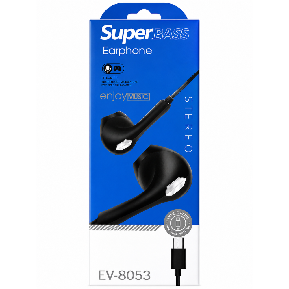 Fone de Ouvido com Microfone Shinka Type-C EV-8053